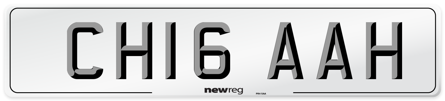 CH16 AAH Number Plate from New Reg